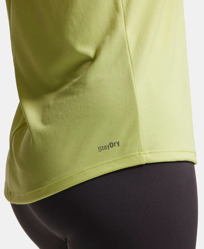 Microfiber Fabric Graphic Printed Tank Top With Breathable Mesh - Daiquiri Green-8