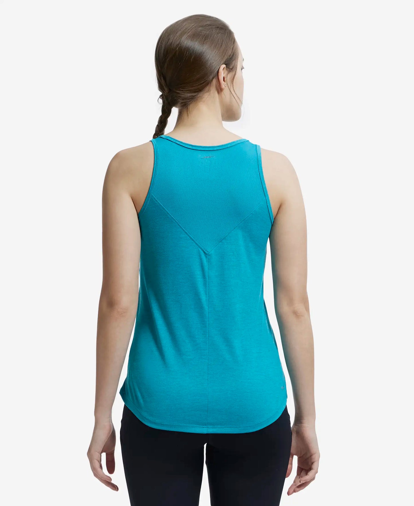 Microfiber Fabric Graphic Printed Tank Top With Breathable Mesh - Enamel Blue-3