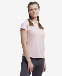 Microfiber Fabric Breathable Mesh Relaxed Fit Graphic Printed Round Neck Half Sleeve T-Shirt - Almond Blossom-2
