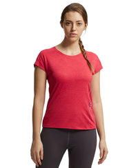 Microfiber Fabric Breathable Mesh Relaxed Fit Graphic Printed Round Neck Half Sleeve T-Shirt - Virtual Pink-1