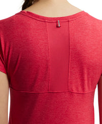 Microfiber Fabric Breathable Mesh Relaxed Fit Graphic Printed Round Neck Half Sleeve T-Shirt - Virtual Pink-9