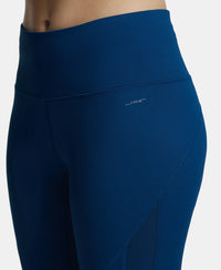 Microfiber Elastane Slim Fit Capri with Back Waistband Pocket - Poseidon-7