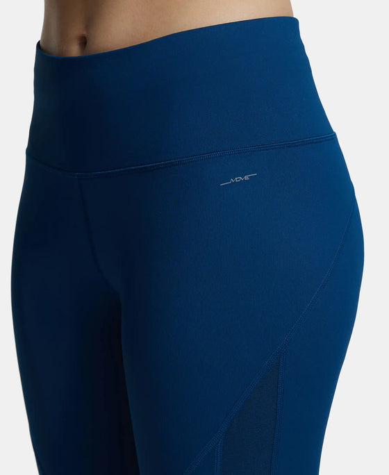 Microfiber Elastane Slim Fit Capri with Back Waistband Pocket - Poseidon-7