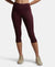 Microfiber Elastane Slim Fit Capri with Back Waistband Pocket - Wine Tasting-1