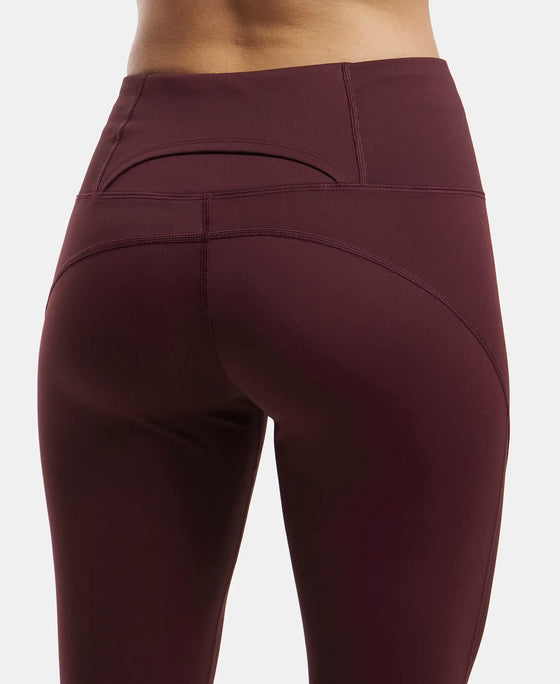 Microfiber Elastane Slim Fit Capri with Back Waistband Pocket - Wine Tasting-9