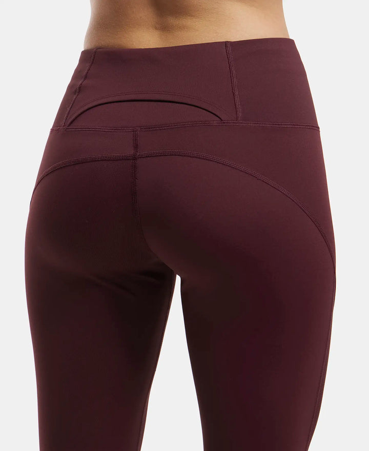 Microfiber Elastane Slim Fit Capri with Back Waistband Pocket - Wine Tasting-9
