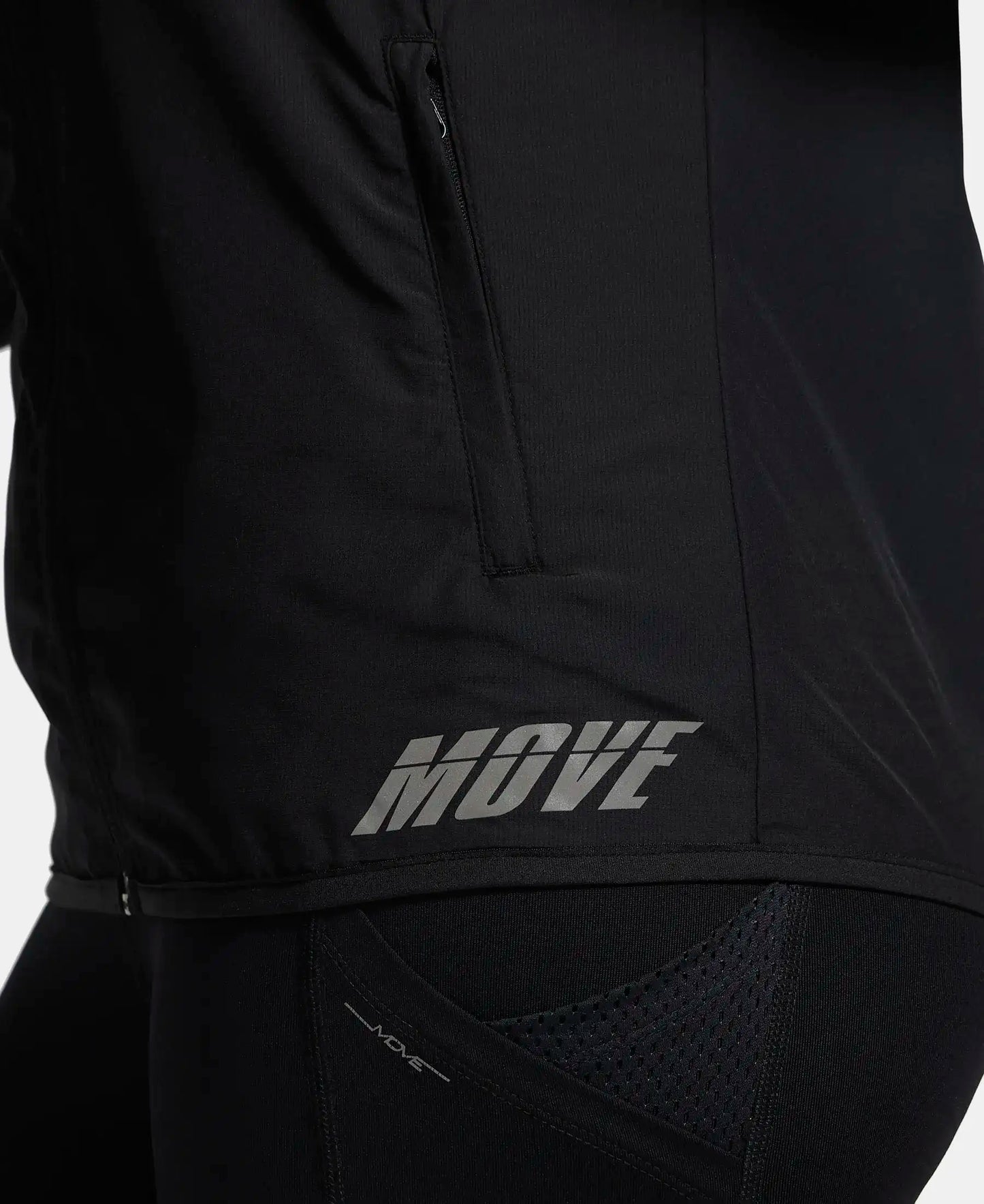 Microfiber Fabric Relaxed Fit Raglan Styled Water Resistant Hoodie Jacket - Black-7
