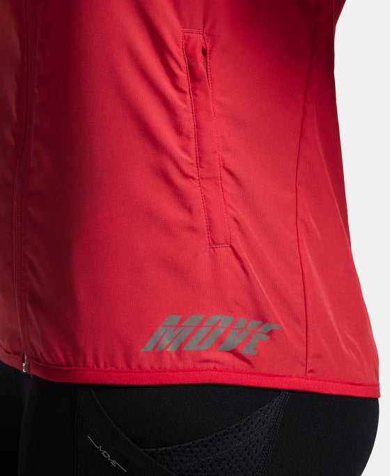 Microfiber Fabric Relaxed Fit Raglan Styled Water Resistant Hoodie Jacket - Virtual Pink-8