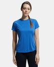 Microfiber Fabric Relaxed Fit Half Sleeve Breathable Mesh T-Shirt - Bright Cobalt-1
