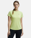 Microfiber Fabric Relaxed Fit Half Sleeve Breathable Mesh T-Shirt - Daiquiri Green-1
