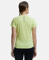 Microfiber Fabric Relaxed Fit Half Sleeve Breathable Mesh T-Shirt - Daiquiri Green-3