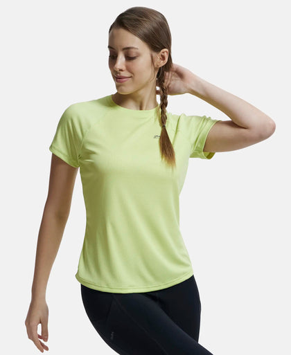 Microfiber Fabric Relaxed Fit Half Sleeve Breathable Mesh T-Shirt - Daiquiri Green-5