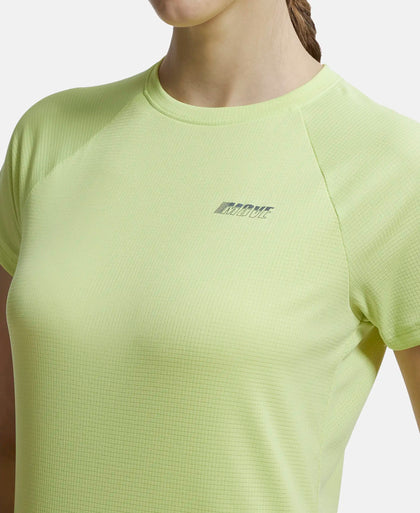 Microfiber Fabric Relaxed Fit Half Sleeve Breathable Mesh T-Shirt - Daiquiri Green-7