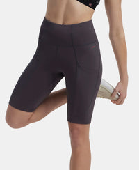 Microfiber Elastane Slim Fit Shorts with Side Pockets - Forged Iron-5