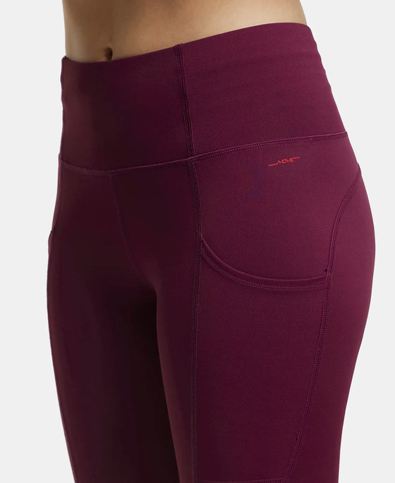 Microfiber Elastane Slim Fit Shorts with Side Pockets - Grape Wine-7