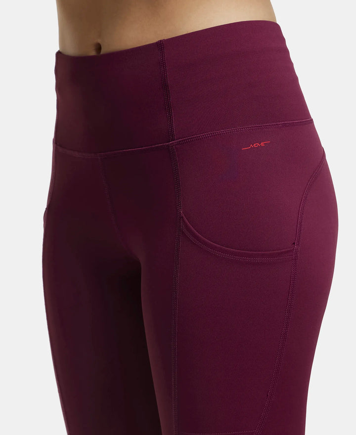 Microfiber Elastane Slim Fit Shorts with Side Pockets - Grape Wine-7
