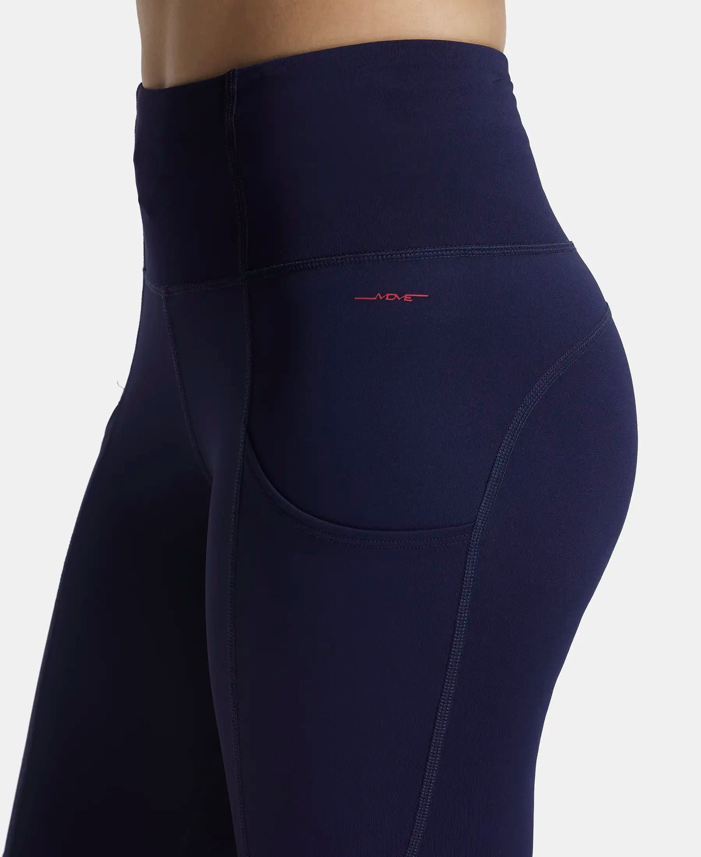 Microfiber Elastane Slim Fit Shorts with Side Pockets - Peacoat-7