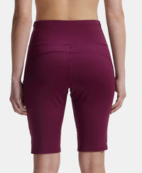 Microfiber Elastane Slim Fit Shorts with Side Pockets - Wine Tasting-3