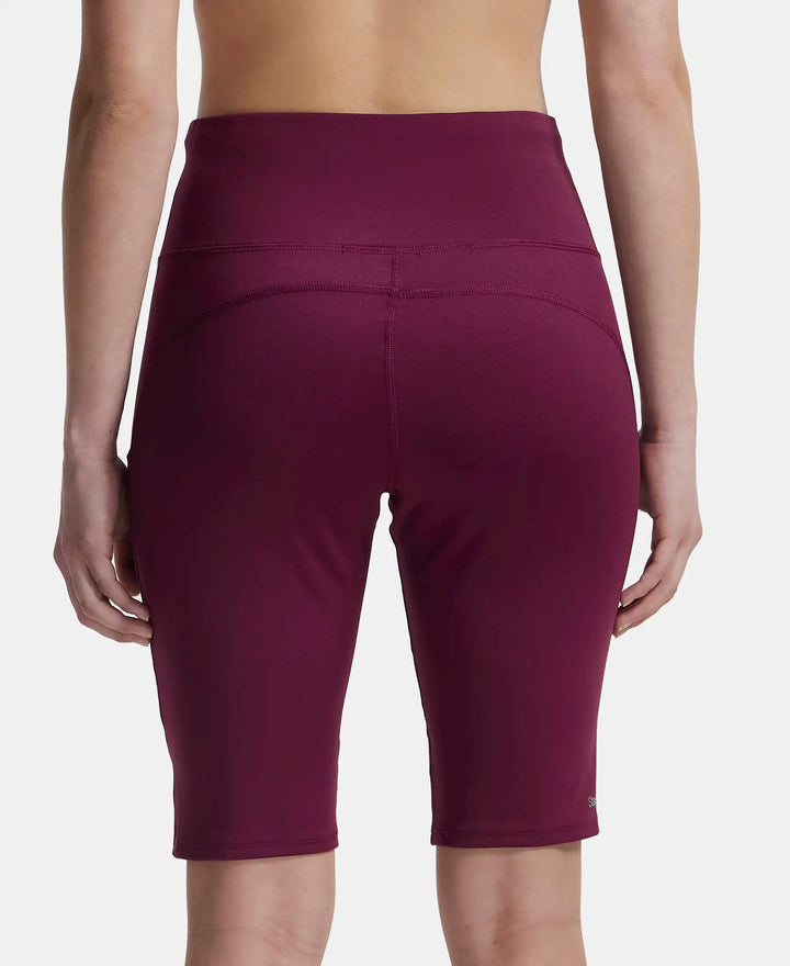 Microfiber Elastane Slim Fit Shorts with Side Pockets - Wine Tasting-3
