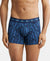 Super Combed Cotton Elastane Printed Trunk with Ultrasoft Waistband - Navy-1