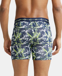 Super Combed Cotton Elastane Printed Boxer Brief with Ultrasoft Waistband - Navy-3