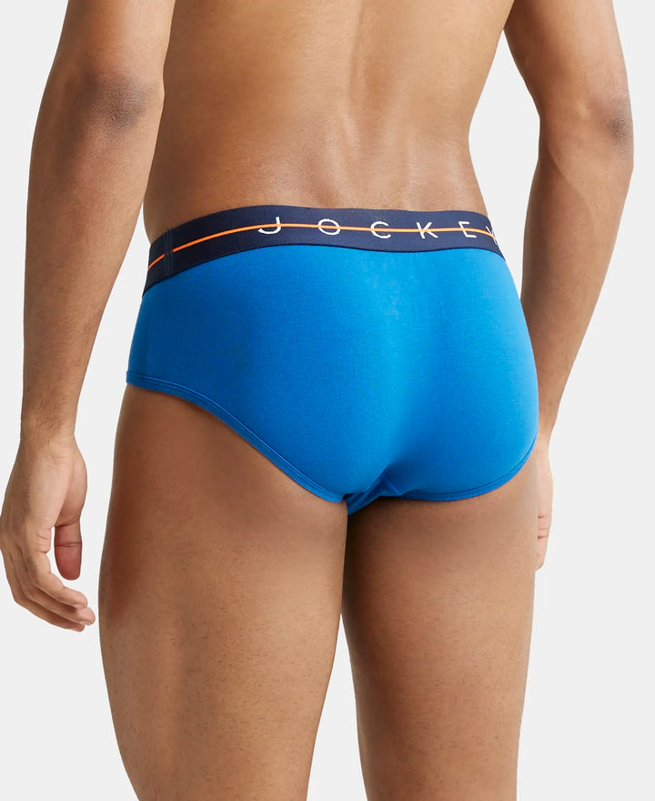 Super Combed Cotton Elastane Solid Brief with Ultrasoft Waistband - Assorted (Pack of 2)-8