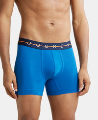 Super Combed Cotton Elastane Solid Trunk with Ultrasoft Waistband - Classic Blue-2