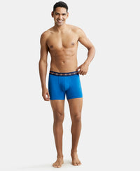 Super Combed Cotton Elastane Solid Trunk with Ultrasoft Waistband - Classic Blue-4