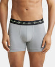 Super Combed Cotton Elastane Solid Trunk with Ultrasoft Waistband - Monument-1