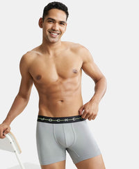 Super Combed Cotton Elastane Solid Trunk with Ultrasoft Waistband - Monument-5