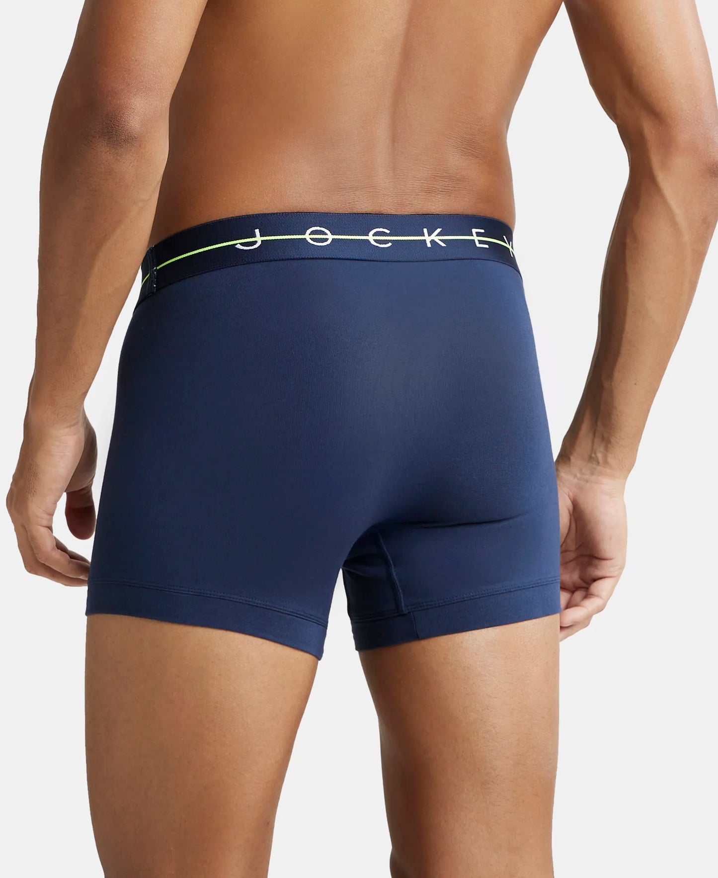 Super Combed Cotton Elastane Solid Trunk with Ultrasoft Waistband - Navy-3