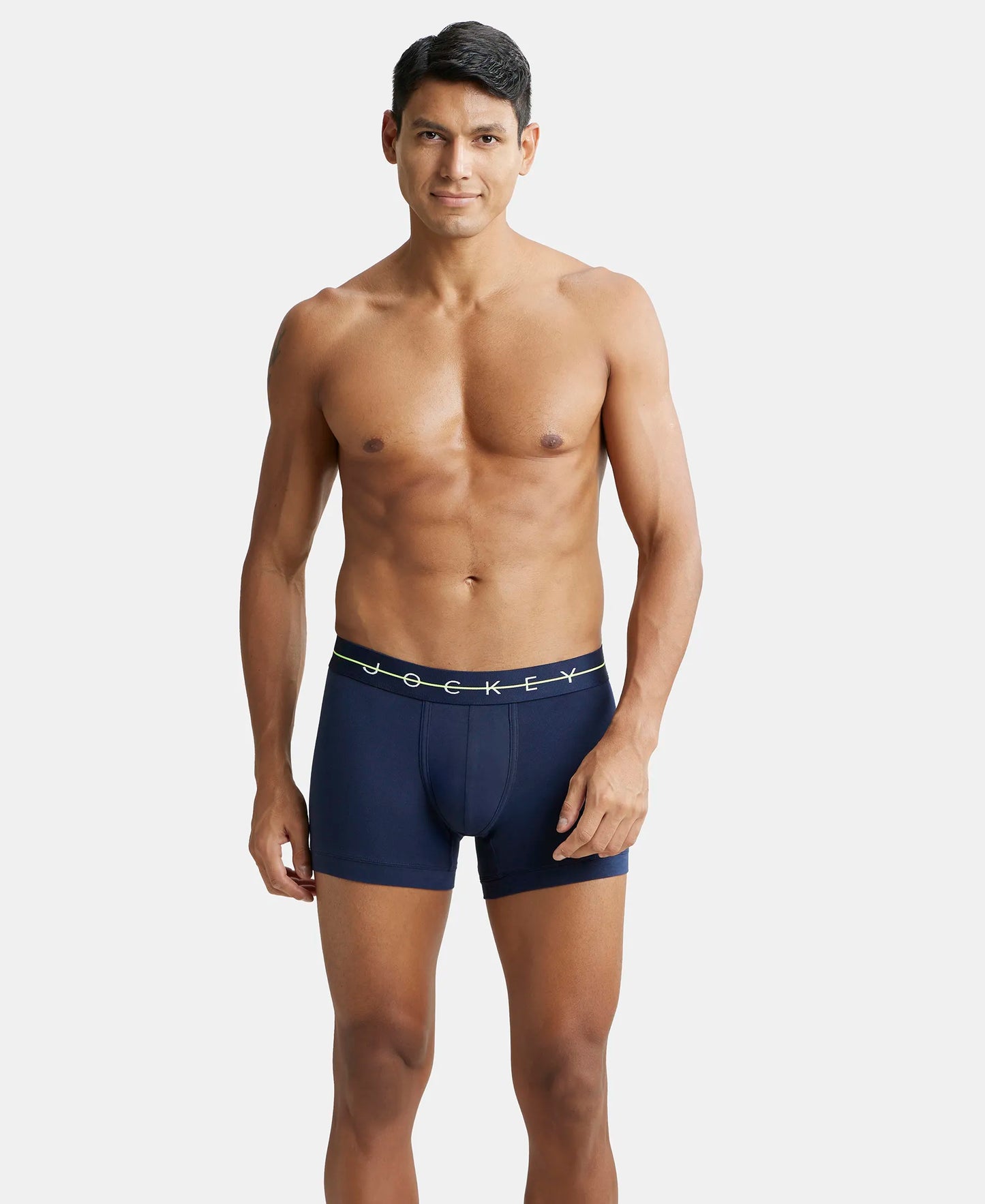 Super Combed Cotton Elastane Solid Trunk with Ultrasoft Waistband - Navy-6
