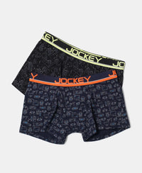 Super Combed Cotton Elastane Printed Trunk with Ultrasoft Waistband - Assorted Prints-11