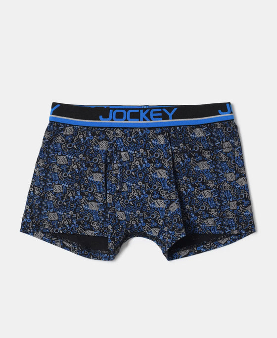 Super Combed Cotton Elastane Printed Trunk with Ultrasoft Waistband - Assorted Prints-12