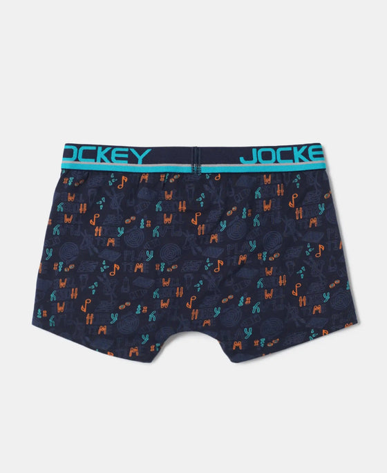 Super Combed Cotton Elastane Printed Trunk with Ultrasoft Waistband - Assorted Prints-15