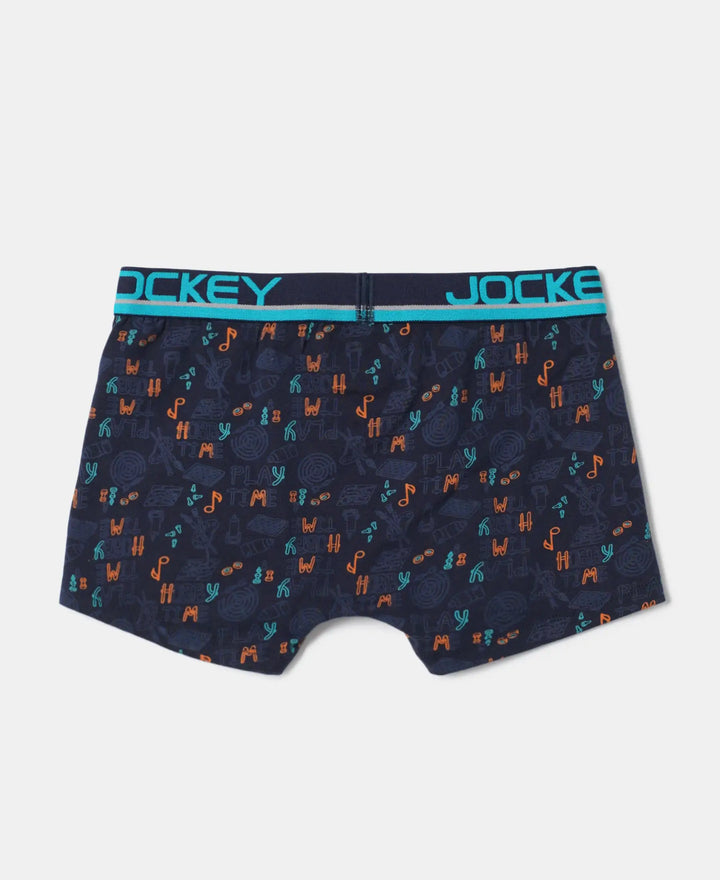 Super Combed Cotton Elastane Printed Trunk with Ultrasoft Waistband - Assorted Prints-15