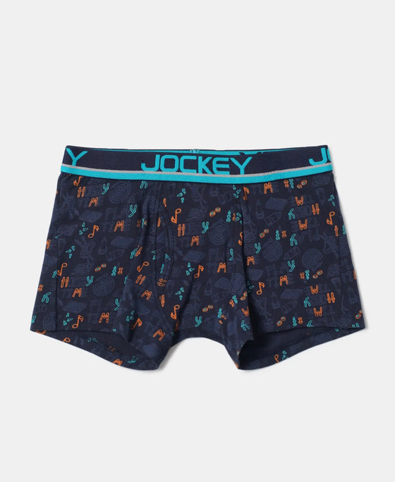 Super Combed Cotton Elastane Printed Trunk with Ultrasoft Waistband - Assorted Prints-16