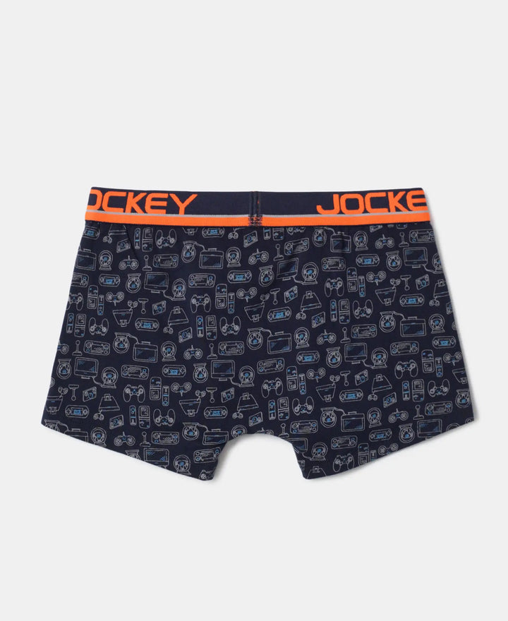 Super Combed Cotton Elastane Printed Trunk with Ultrasoft Waistband - Assorted Prints-19