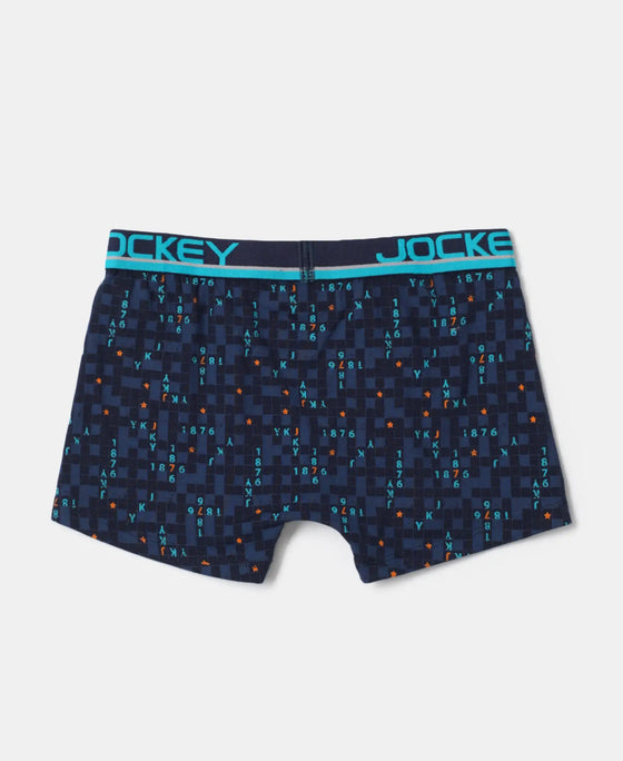 Super Combed Cotton Elastane Printed Trunk with Ultrasoft Waistband - Assorted Prints-2