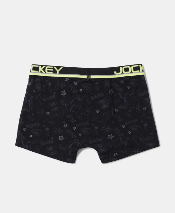 Super Combed Cotton Elastane Printed Trunk with Ultrasoft Waistband - Assorted Prints-21