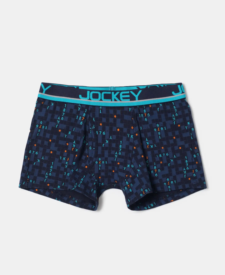Super Combed Cotton Elastane Printed Trunk with Ultrasoft Waistband - Assorted Prints-3