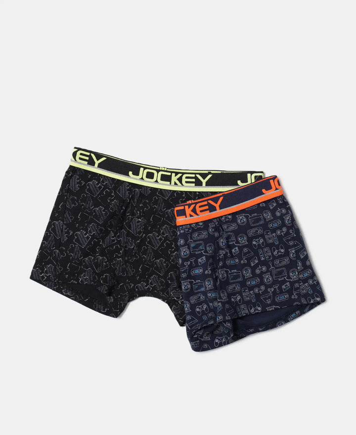 Super Combed Cotton Elastane Printed Trunk with Ultrasoft Waistband - Assorted Prints-7