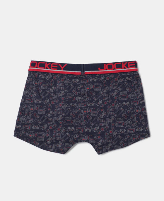 Super Combed Cotton Elastane Printed Trunk with Ultrasoft Waistband - Assorted Prints-8