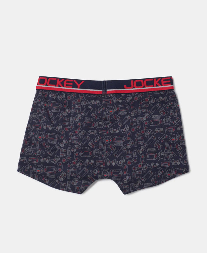 Super Combed Cotton Elastane Printed Trunk with Ultrasoft Waistband - Assorted Prints-8