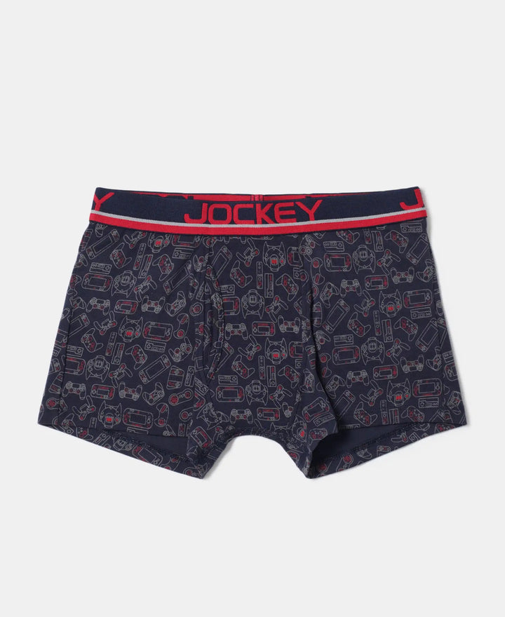 Super Combed Cotton Elastane Printed Trunk with Ultrasoft Waistband - Assorted Prints-9