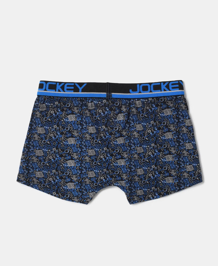 Super Combed Cotton Elastane Printed Trunk with Ultrasoft Waistband - Assorted Prints-10