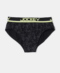 Super Combed Cotton Elastane Printed Brief with Ultrasoft Waistband - Assorted Color & Prints-11