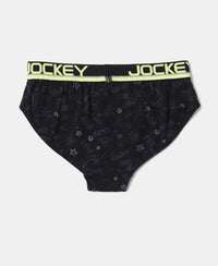 Super Combed Cotton Elastane Printed Brief with Ultrasoft Waistband - Assorted Color & Prints-14