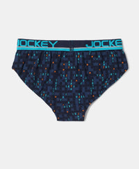 Super Combed Cotton Elastane Printed Brief with Ultrasoft Waistband - Assorted Color & Prints-16