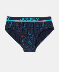 Super Combed Cotton Elastane Printed Brief with Ultrasoft Waistband - Assorted Color & Prints-17